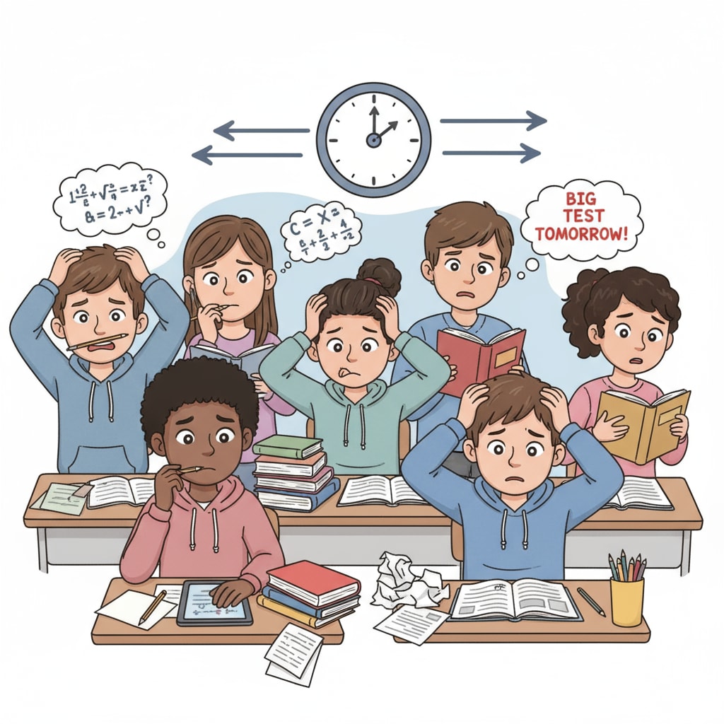 K12 students under mental health pressure in a classroom setting
