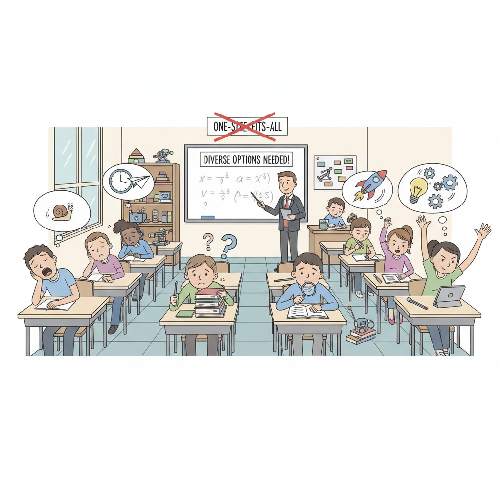 Classroom scene showing the need for alternative education systems in K12 education