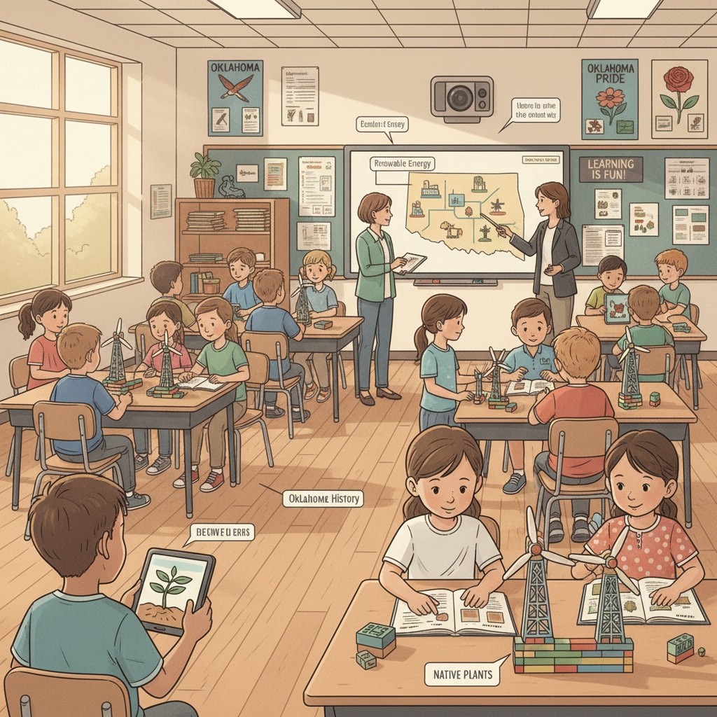 Students in an Oklahoma classroom from a world education perspective
