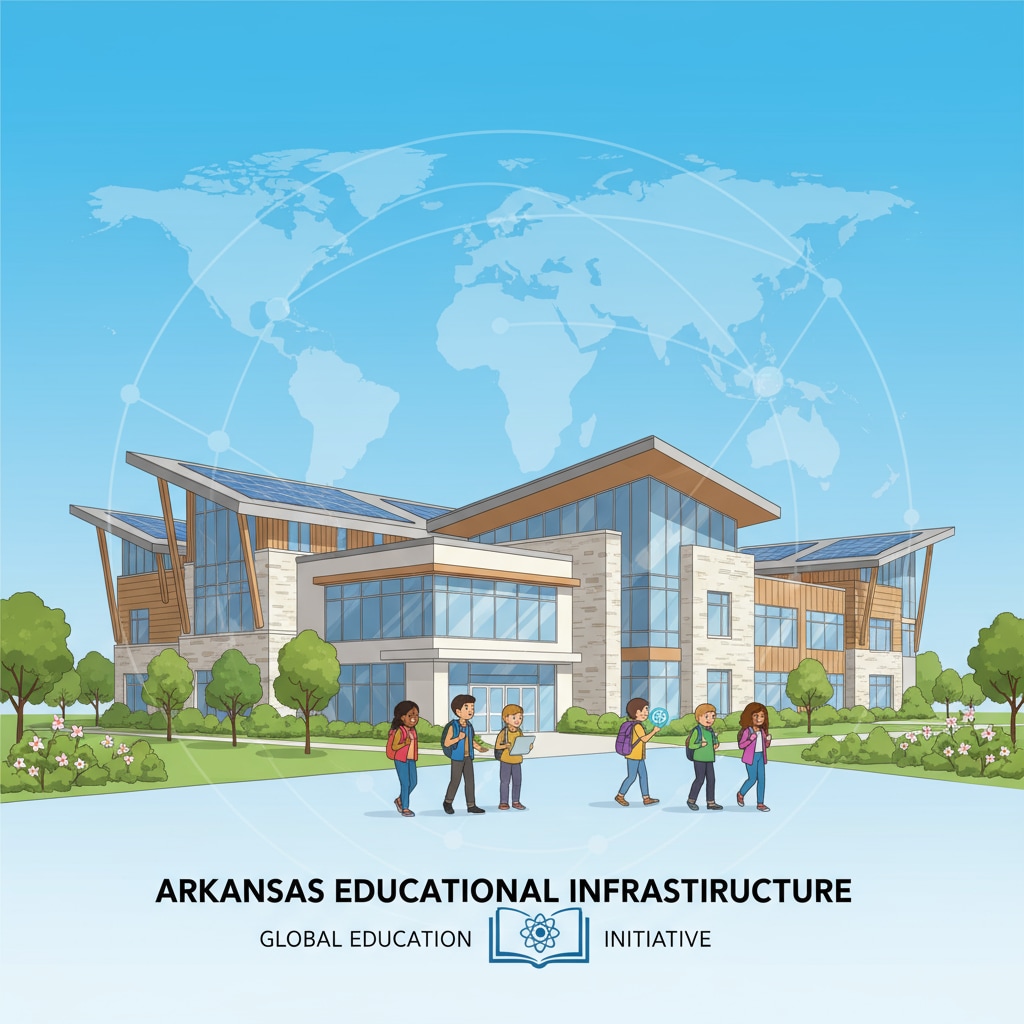 School building in Arkansas in the context of global education views
