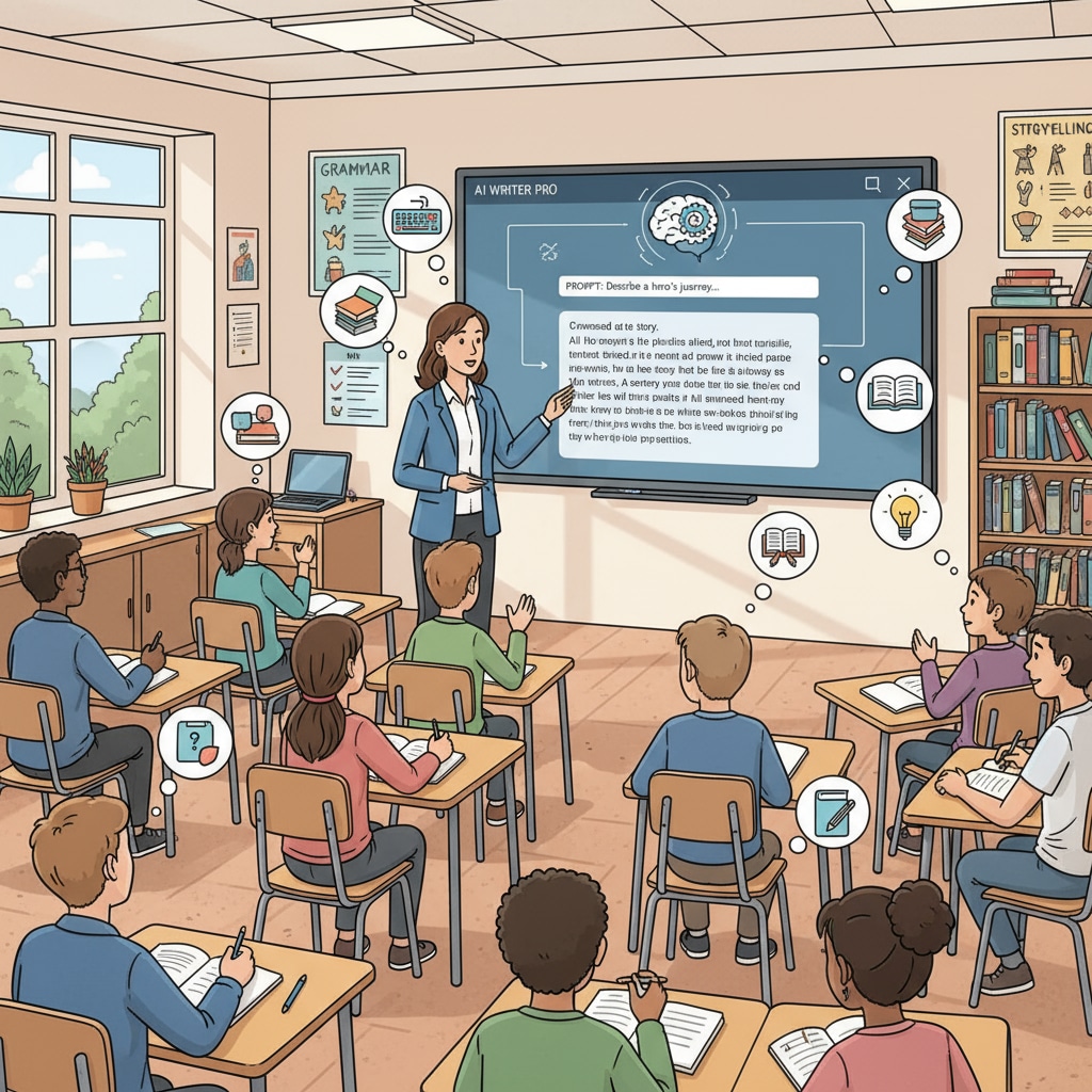 AI writing tools and writing teaching in a classroom