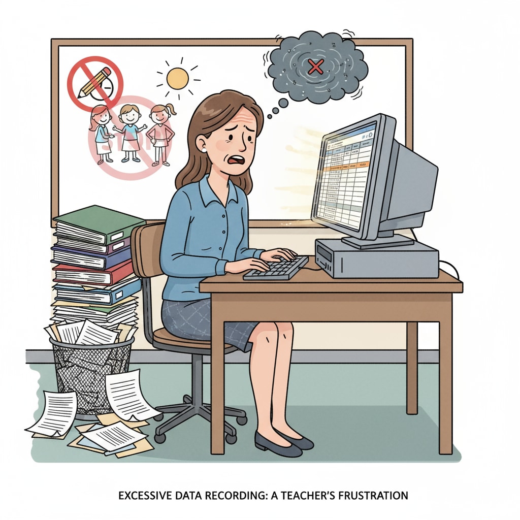 A K12 teacher struggling with data entry due to micromanagement
