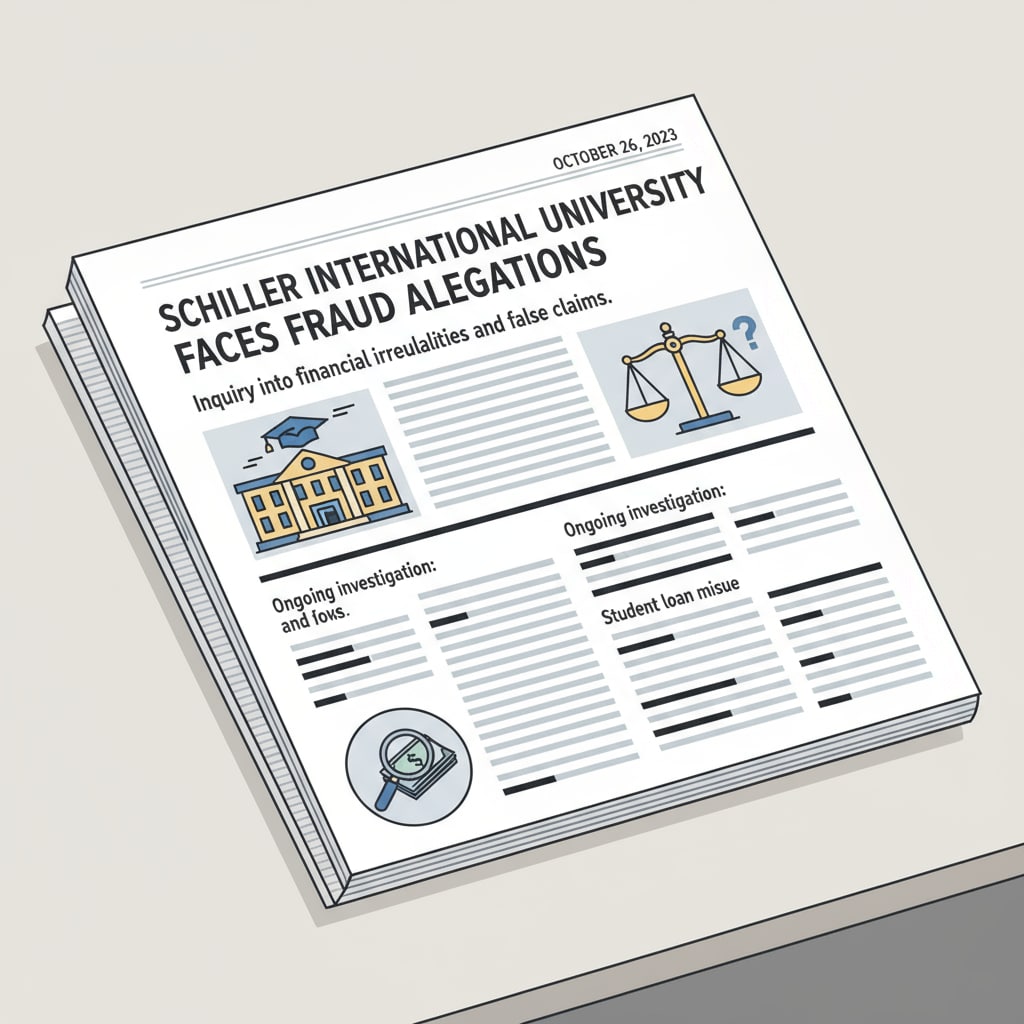 News article about Schiller International University's fraud allegations involving GEDU Group