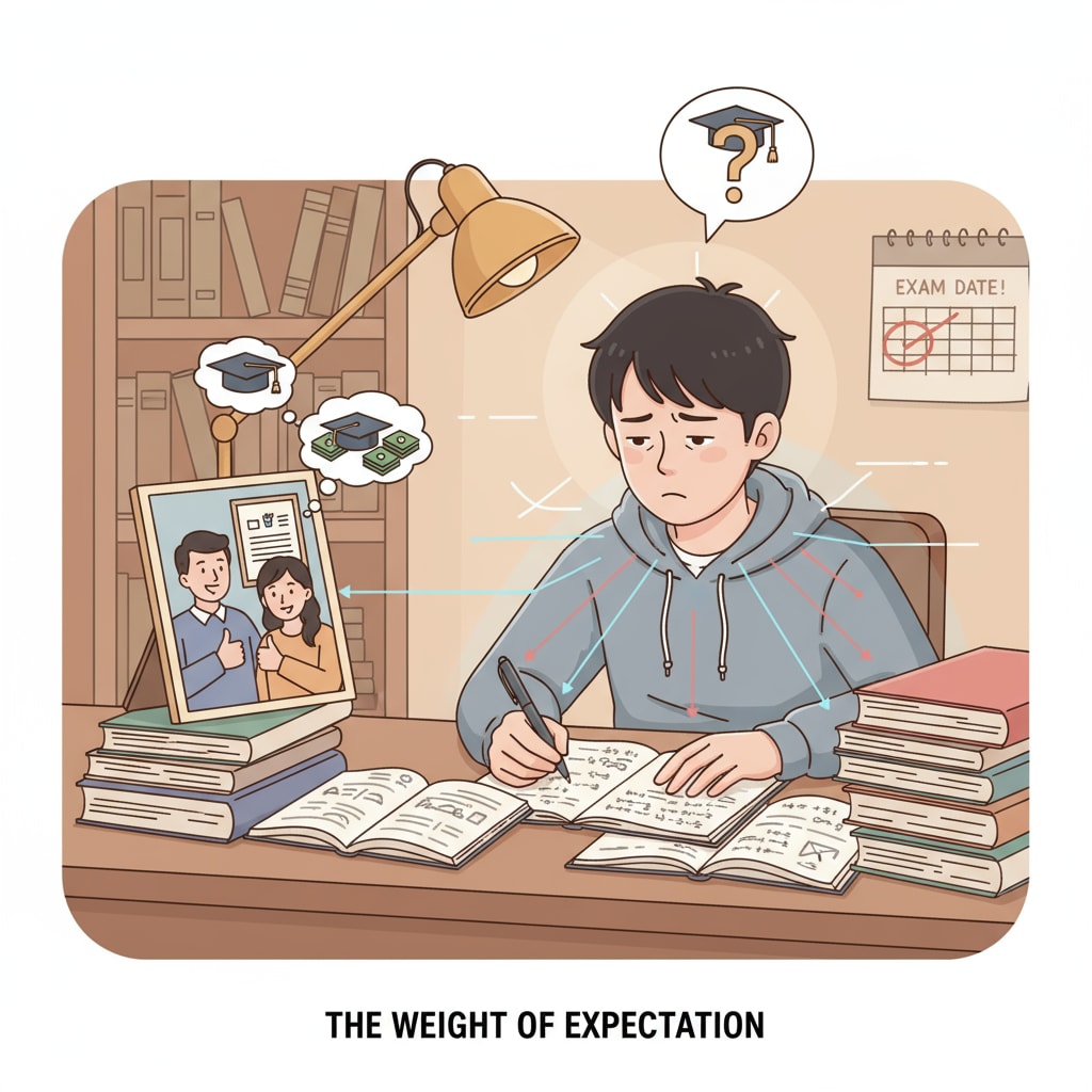 Student feeling the pressure of family expectations in educational choices
