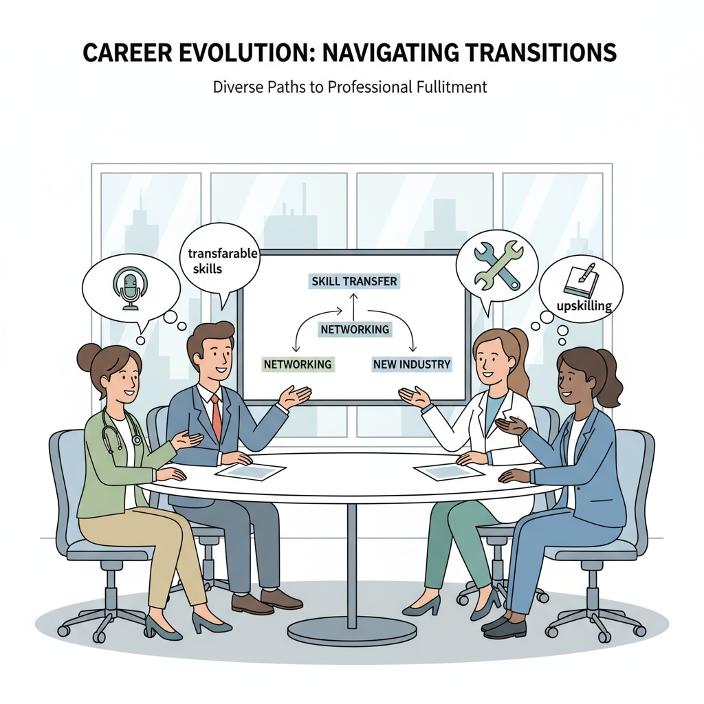 A group discussing career transitions including those from nursing backgrounds considering master degrees