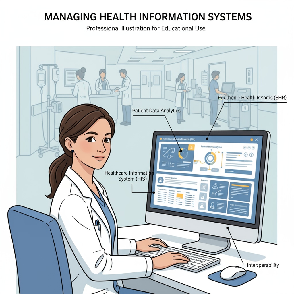 A person with a nursing background using technology in health informatics as part of a career transition