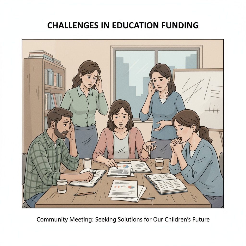 Low-income parents discussing their children's education challenges