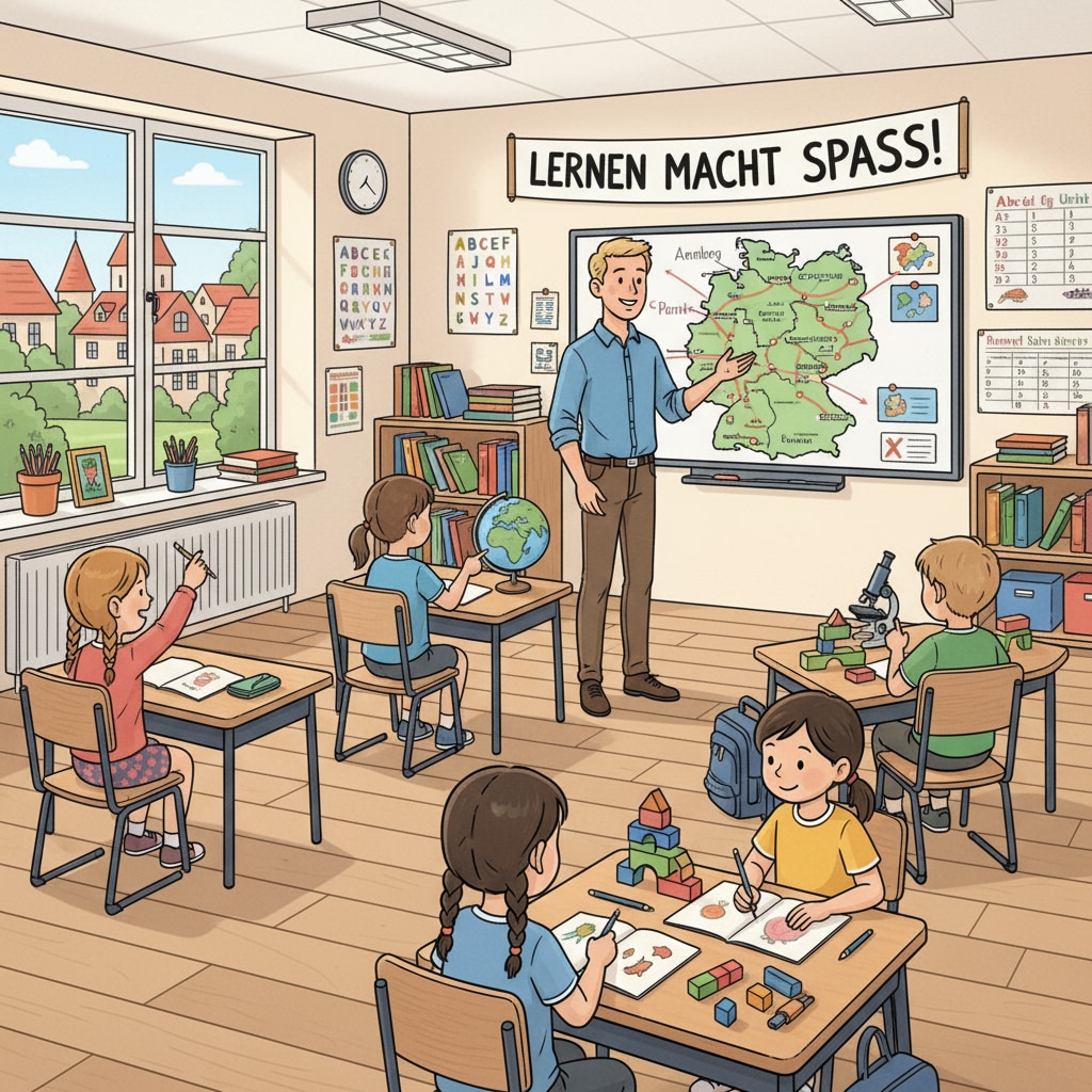 German education system in a classroom setting related to university applications, predicted grades, and transnational education