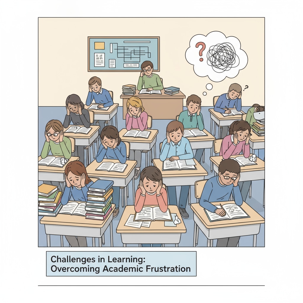 Students experiencing learning difficulties and showing signs of mental exhaustion and self - negation