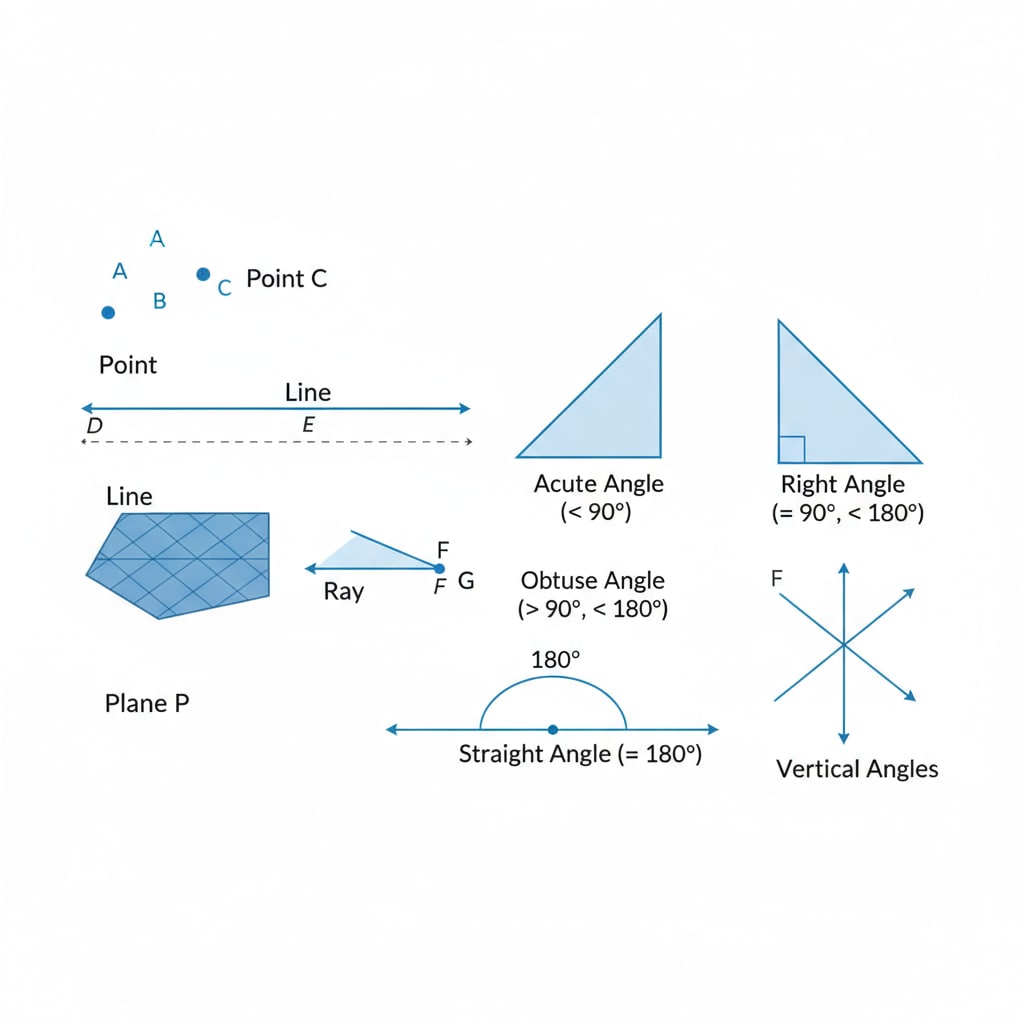 Basic geometric elements in American high school geometry curriculum