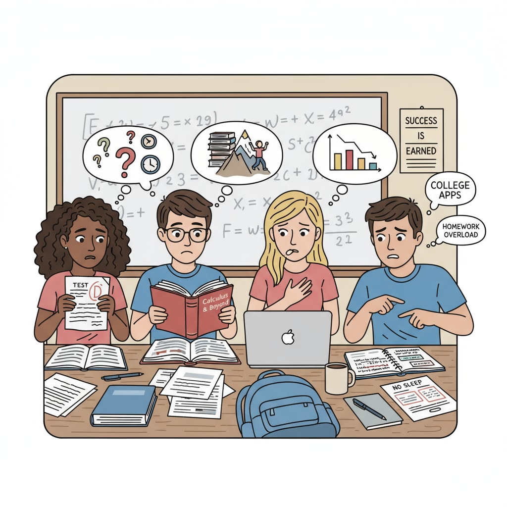 US high school students showing concern over academic decline due to pandemic.