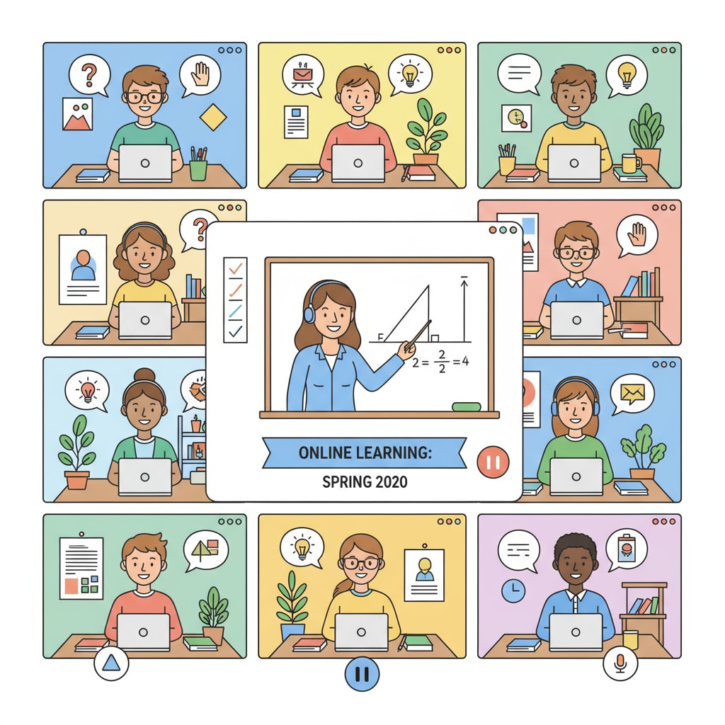 High school students in an online class during the pandemic, indicating its impact on academic performance.