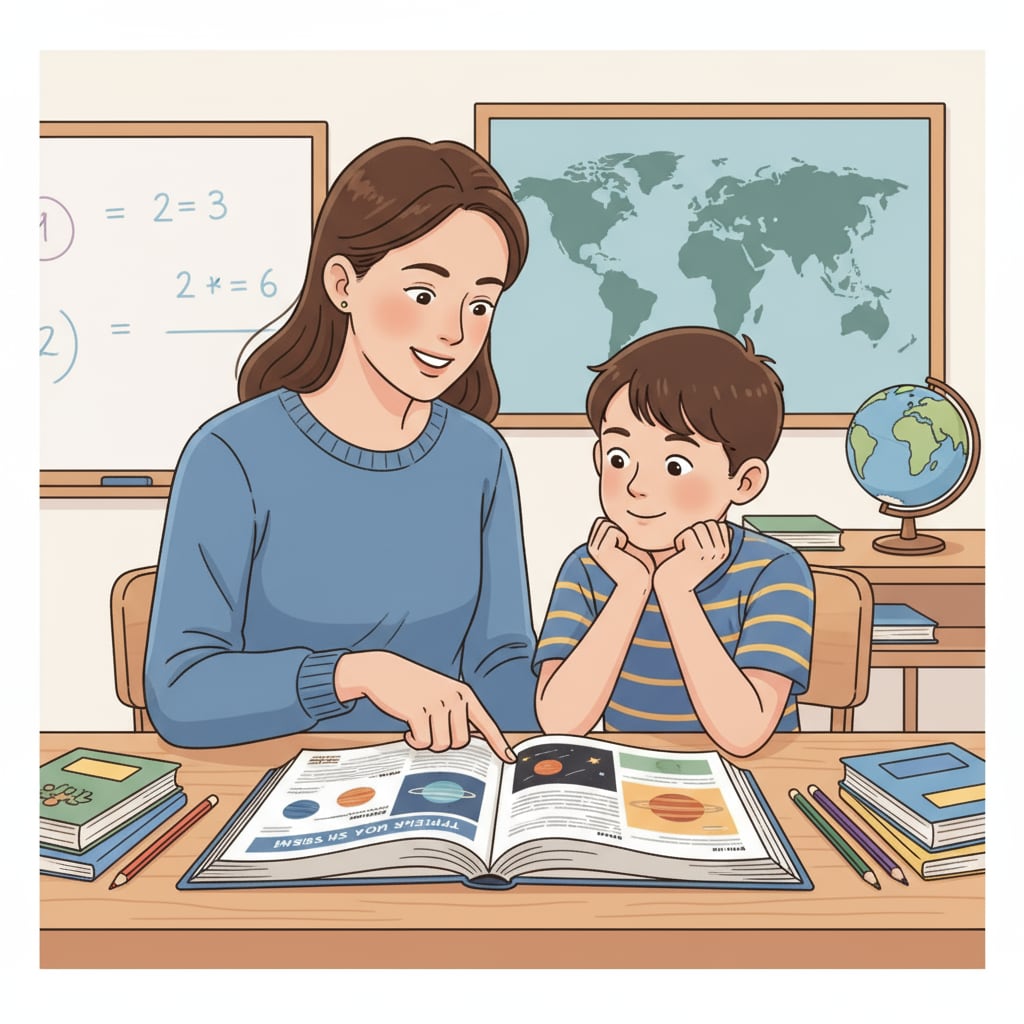 A parent helping a child with homework in the context of child tax credit, academic performance, and parental responsibility