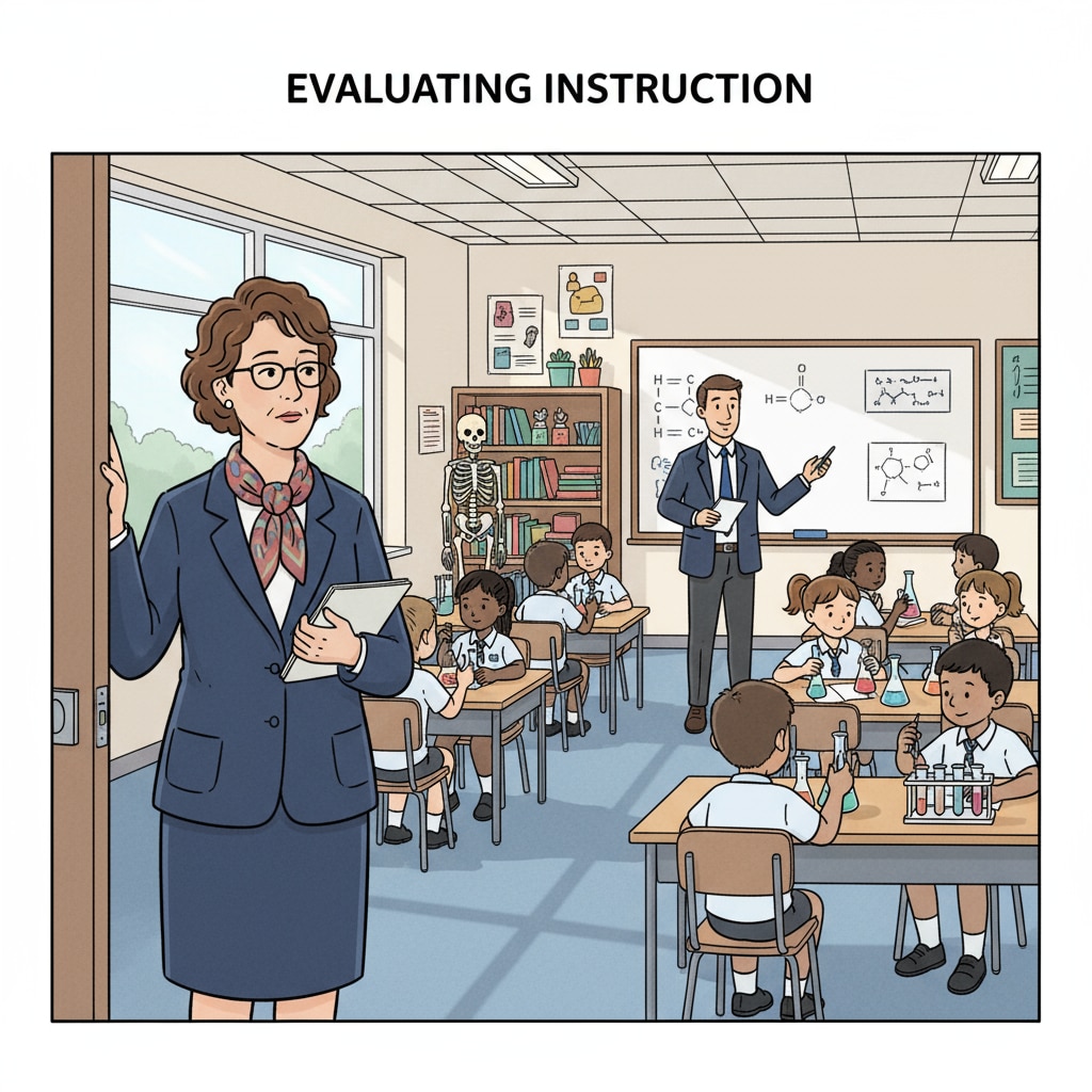 School principal observing classroom to contribute to educational careers, systemic reform, and enhance teaching influence