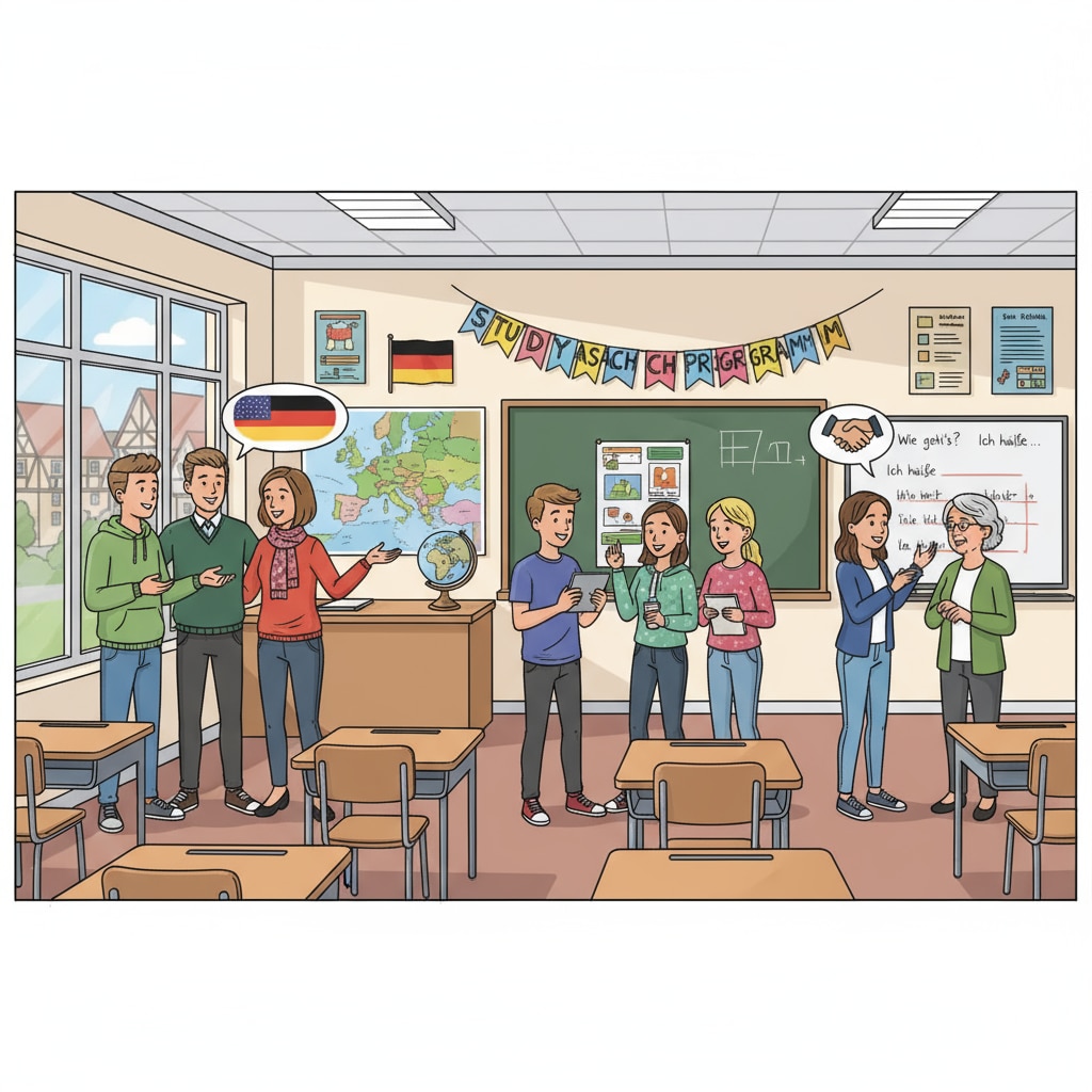 K12 students studying in Germany facing language barriers and trying to adapt through communication