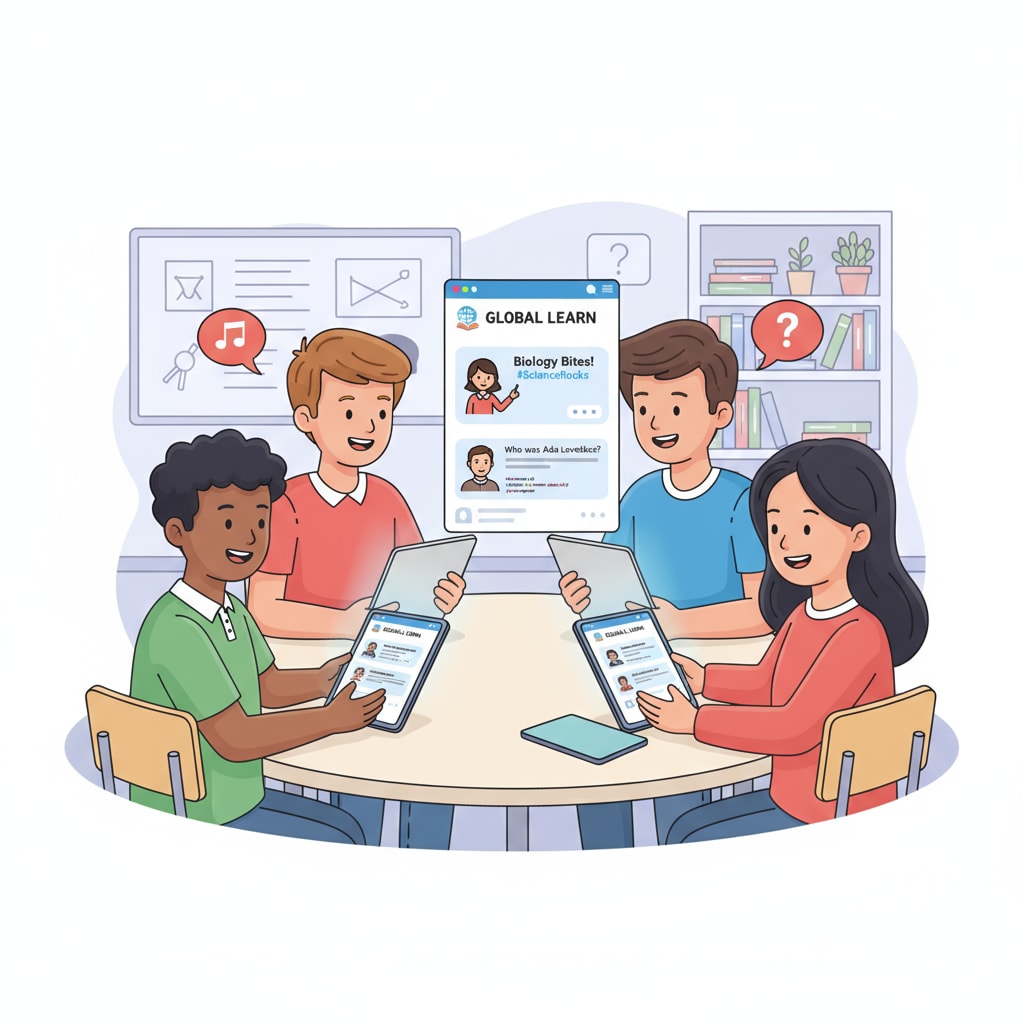 Students accessing an uncensored social media learning platform