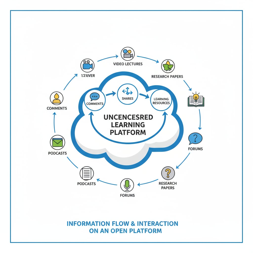 Visual representation of social media and learning interaction on an uncensored platform