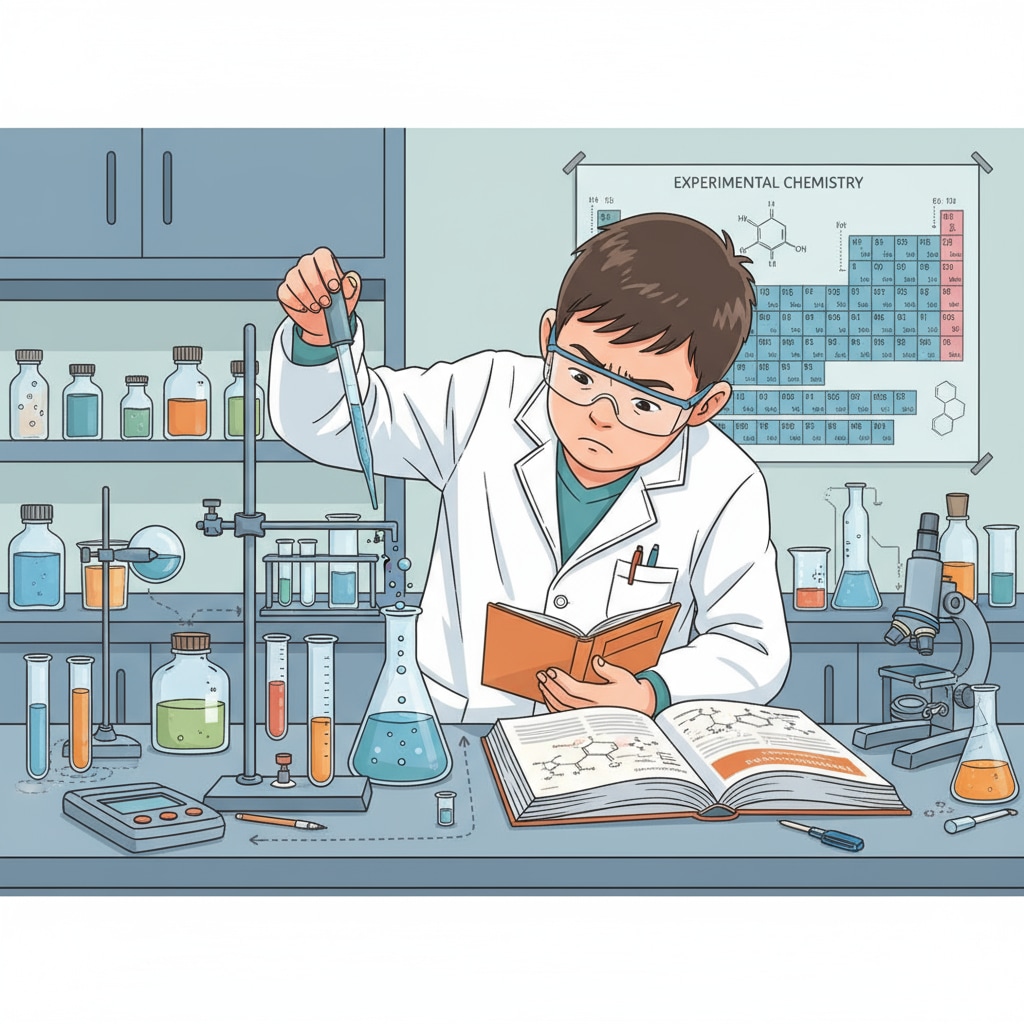 A student working in a research laboratory, focused on conducting experiments Student conducting research for STEM college applications, related to extracurriculars and volunteer work