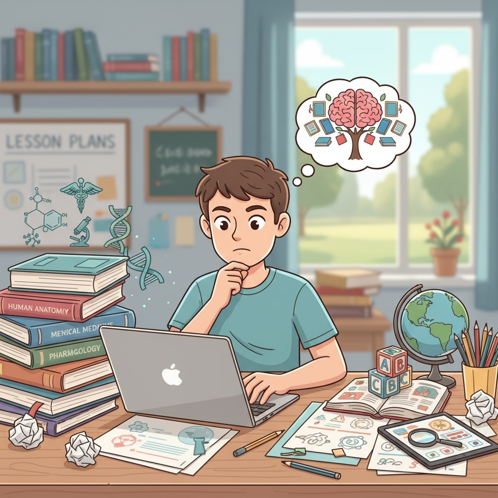 A person transitioning from physiotherapy to K12 content creation