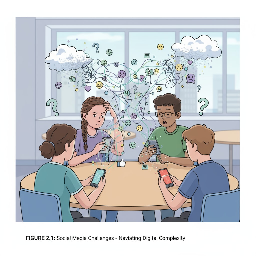 Students facing social media challenges in school context