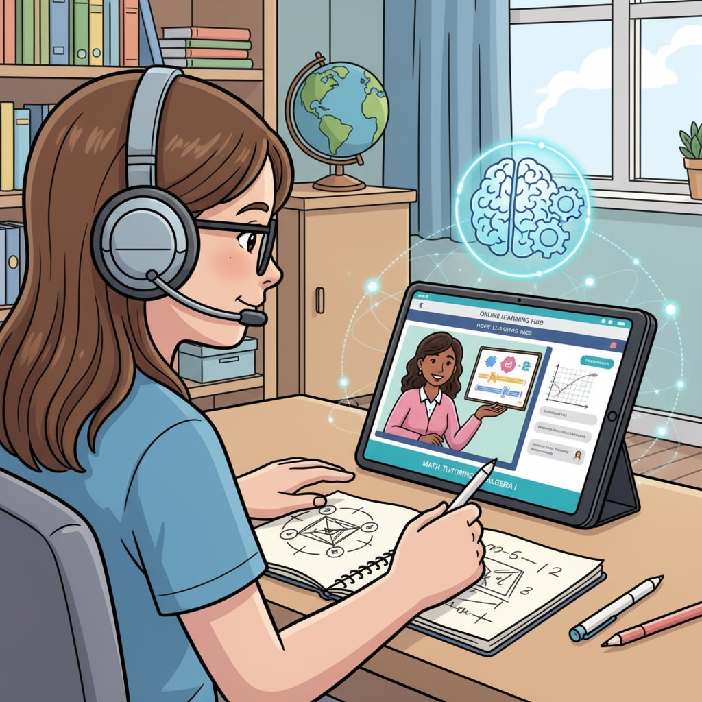 Student attending an online K12 tutoring session related to parental trust in online tutoring