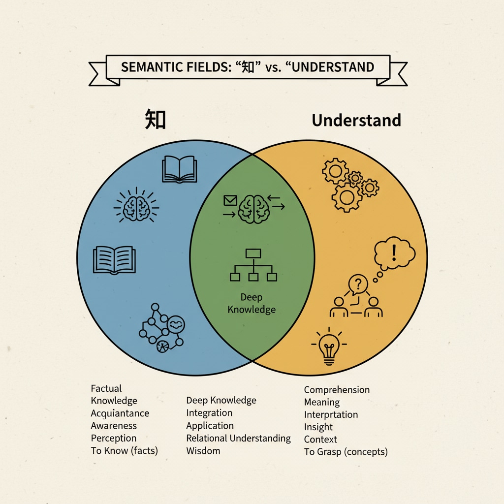 Graphic representation of semantic differences between 