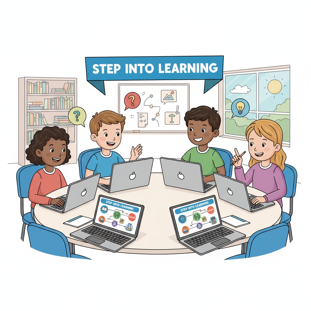 Students using laptops on the 