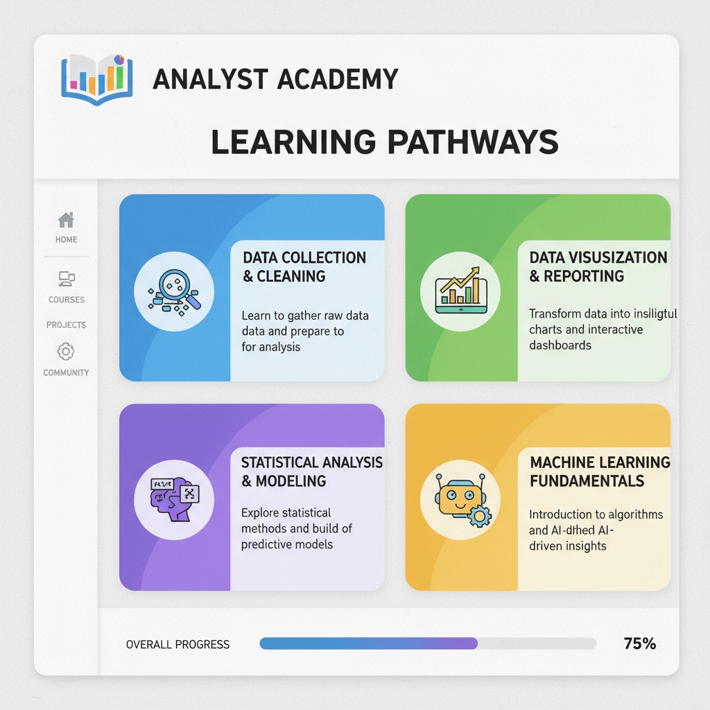 A screenshot of a popular data analysis learning platform interface for K12 students