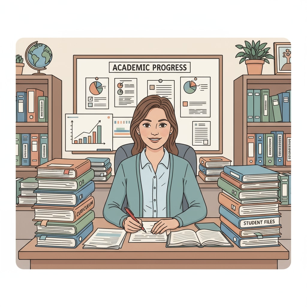 A teacher burdened with record-keeping tasks