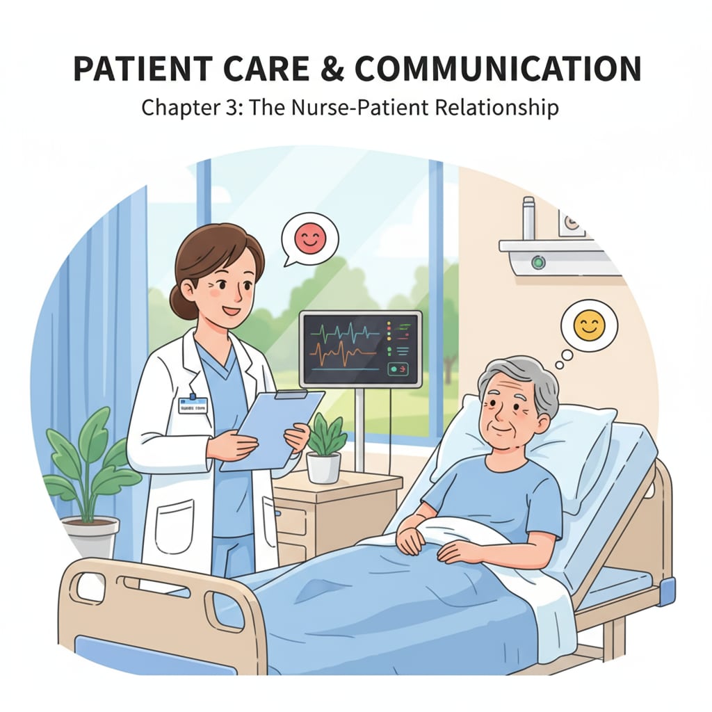 A nurse communicating with a patient as part of skills transferable to career transition
