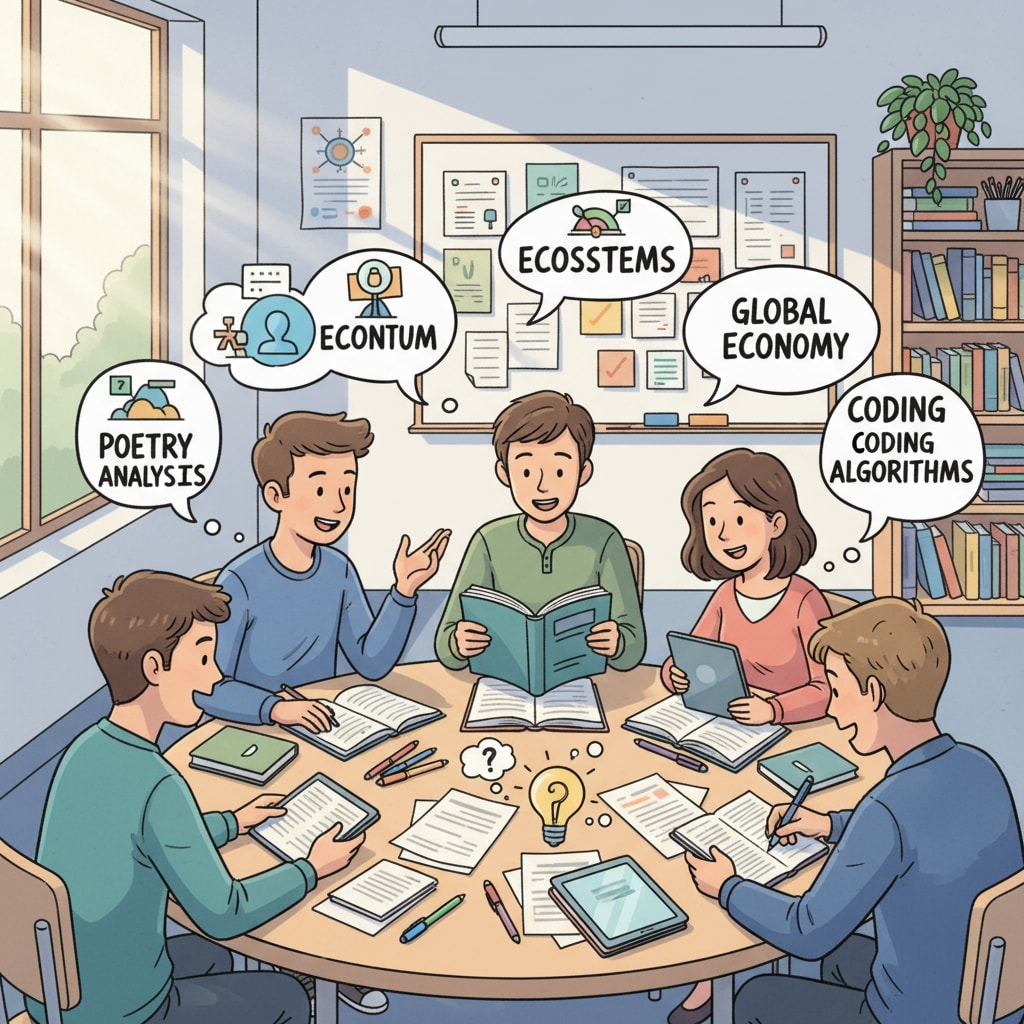 Group discussions among students for enhanced learning effects