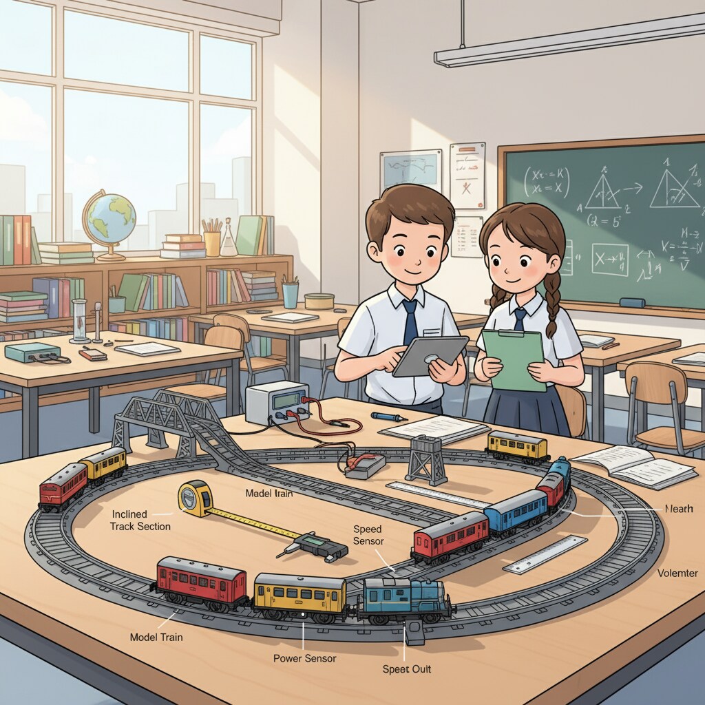 Students conducting a rail project experiment in K12 to gain insights for future transportation and rail master's programs