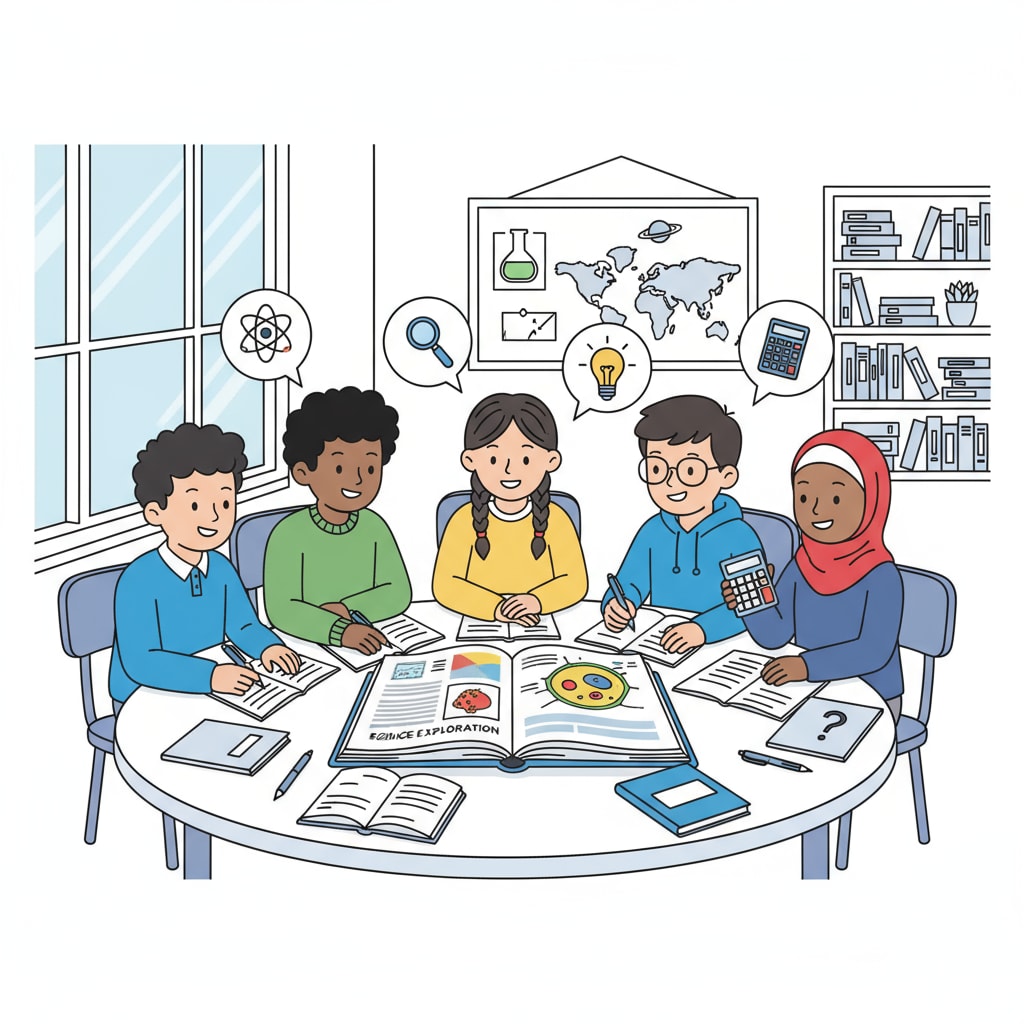 Students studying together in a classroom related to child tax credit, student performance, and parental responsibility