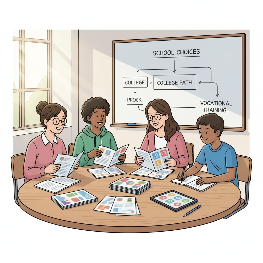 Students and parents exploring school choice in an alternative education system
