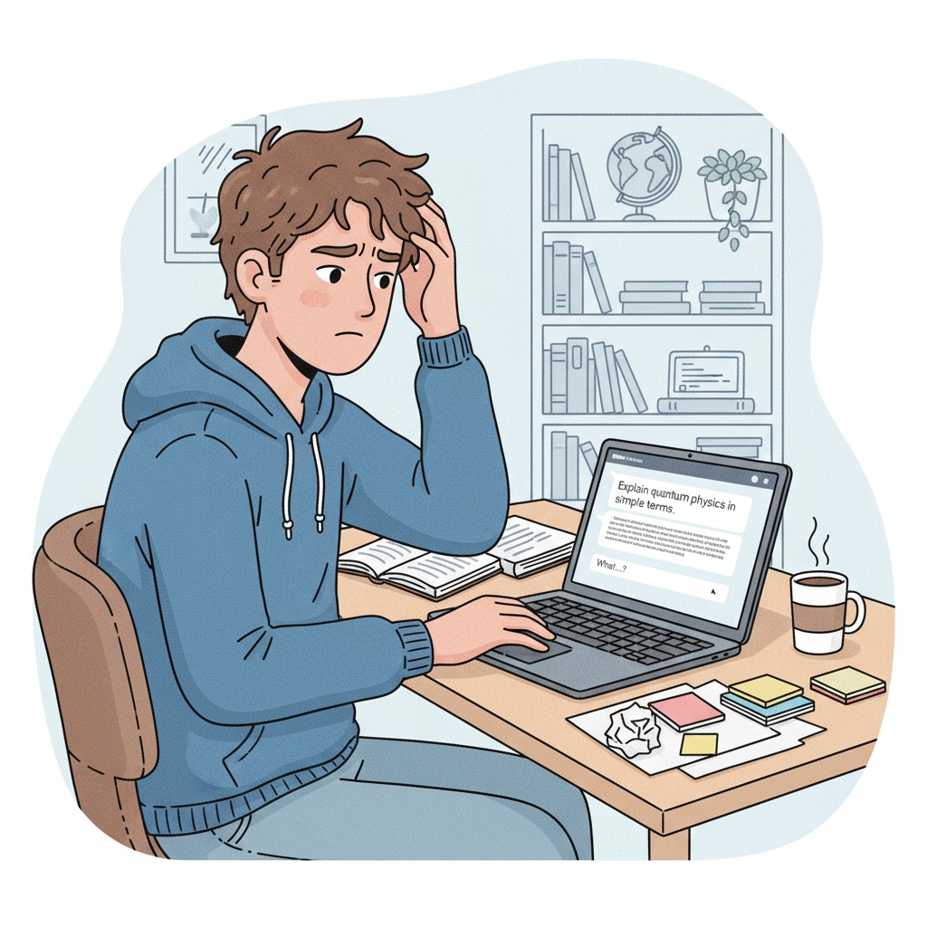 A student confused while using ChatGPT in K12 education