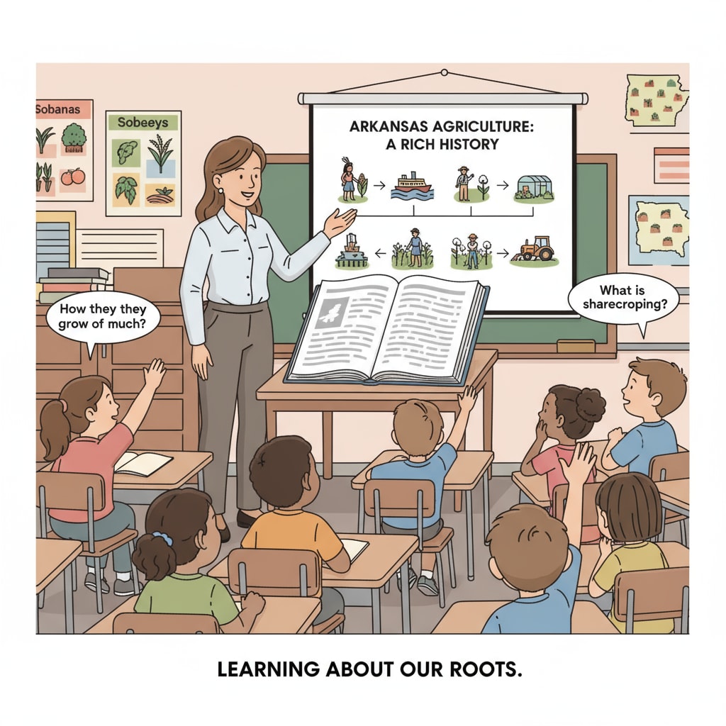 K12 students in Arkansas learning local agricultural history in a global education context