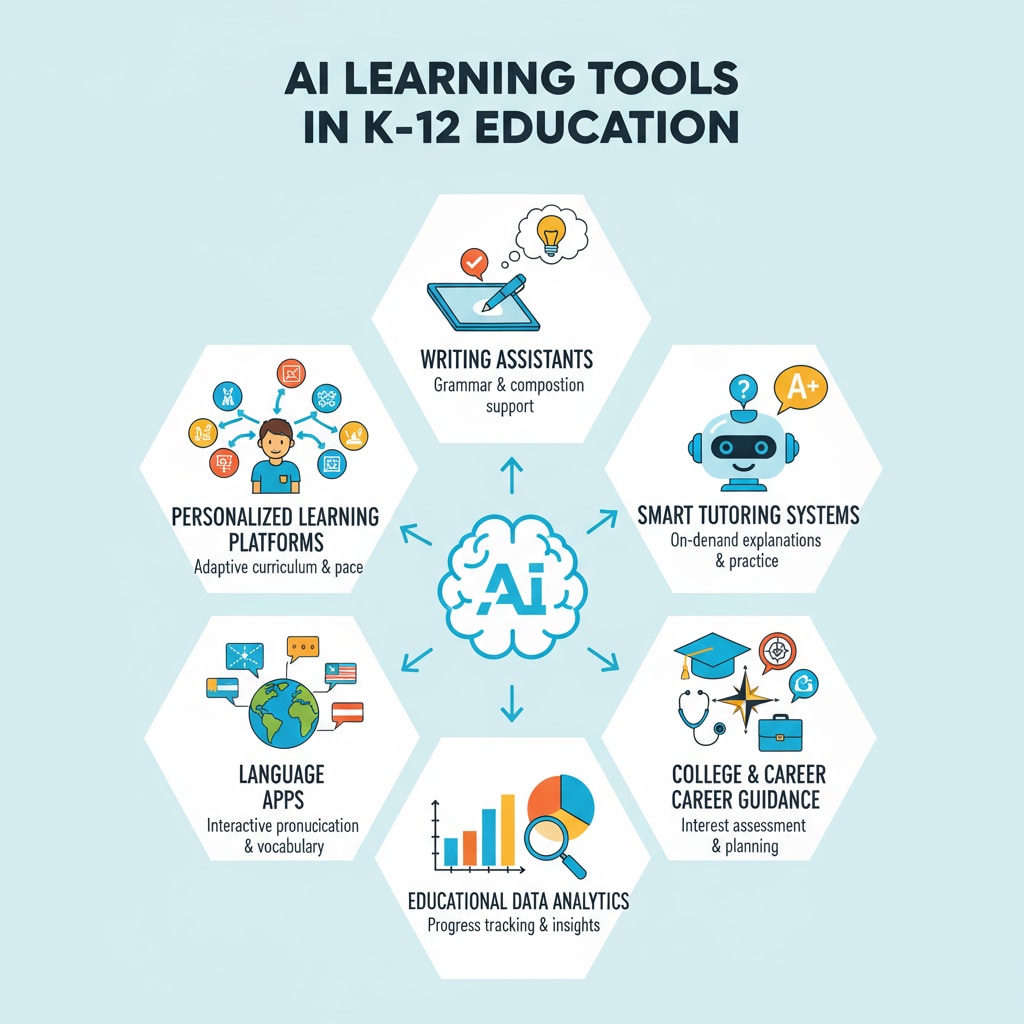 Six types of AI learning tools in K12 education
