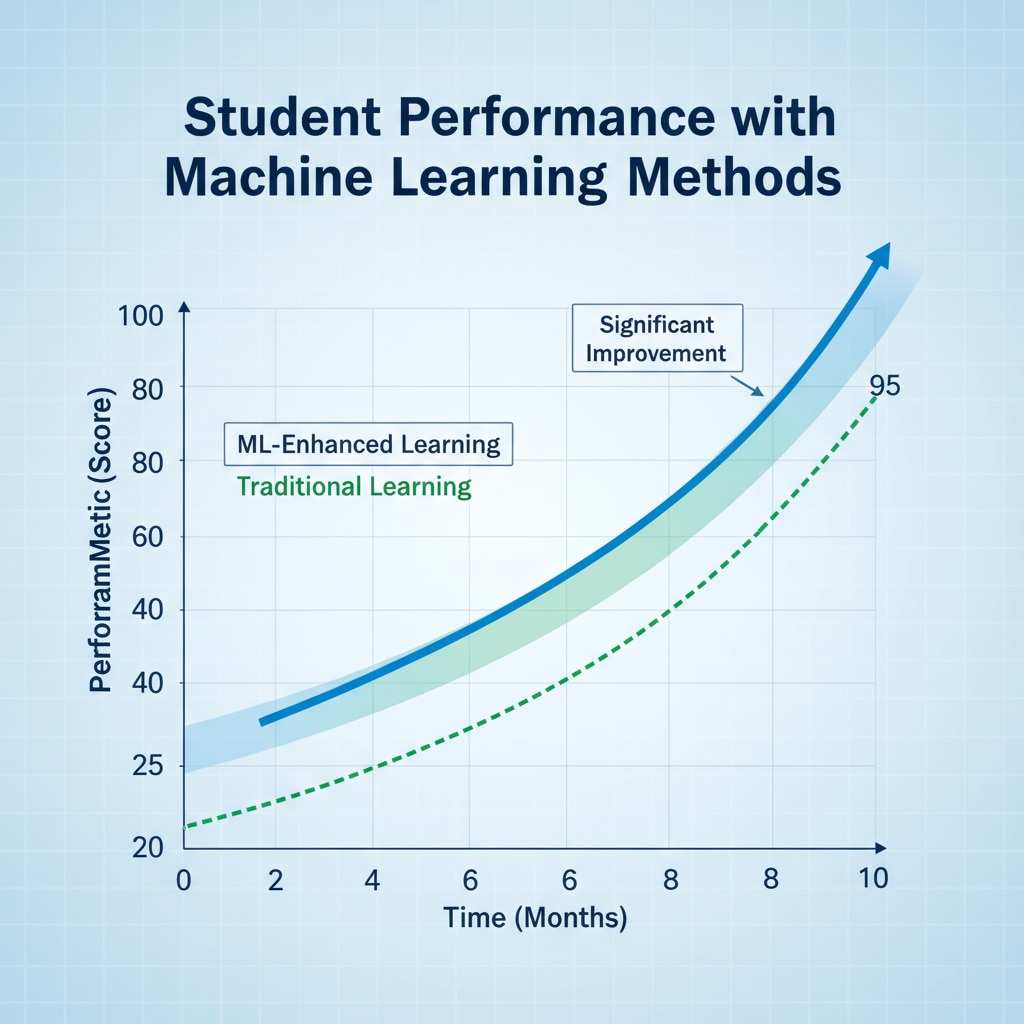 Graph showing the progress of students with machine learning teaching in artificial intelligence education promoted by Derek Li