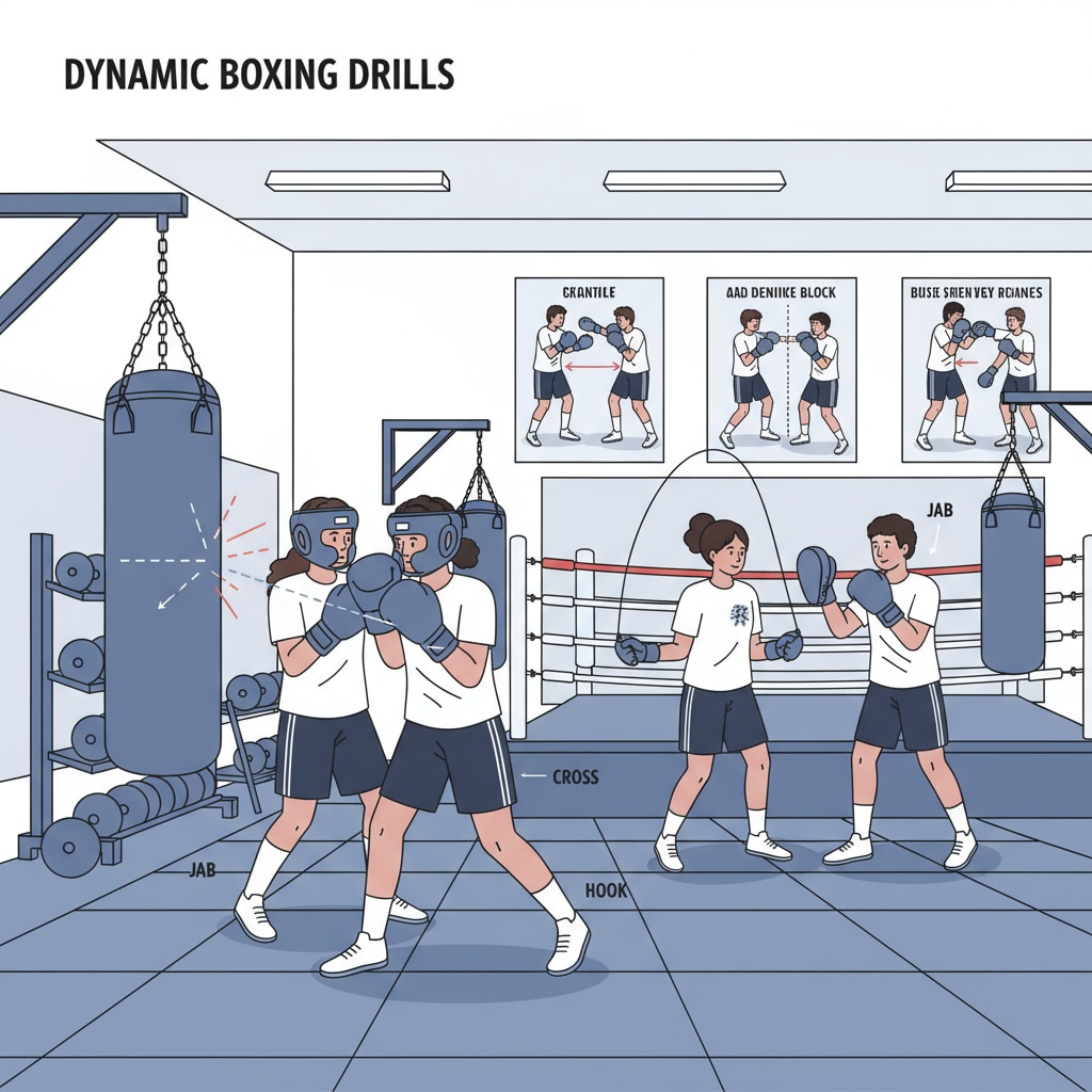 Students practicing boxing as an extracurricular activity for college applications