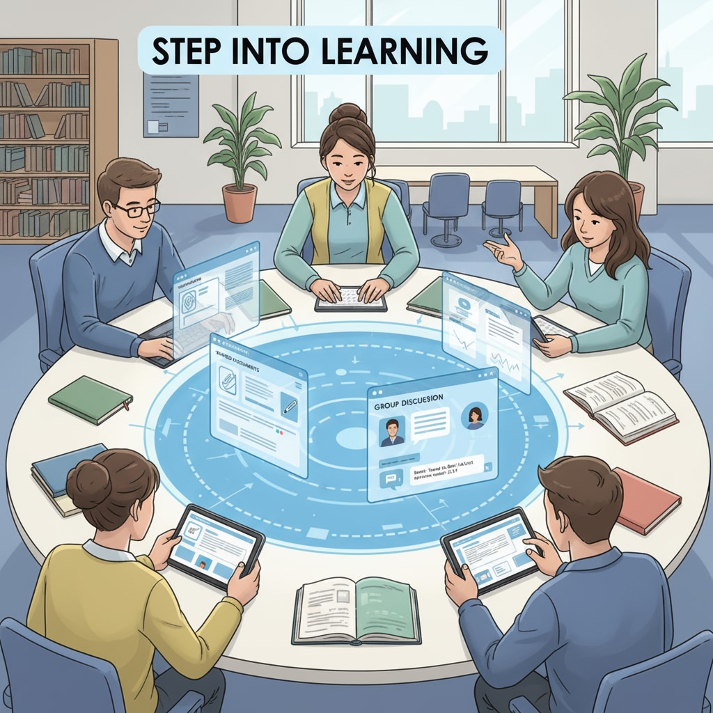 Students collaborating on the uncensored learning social platform Step Into Learning
