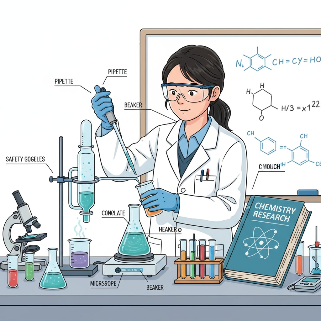 High school student conducting STEM research project for college applications