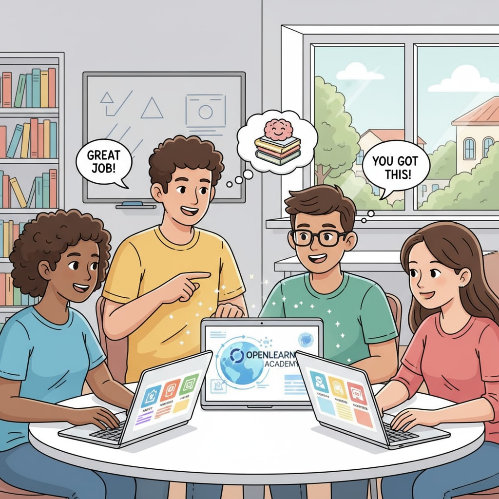 A group of students are gathered around laptops, intently accessing free learning platforms, with an eager look on their faces as they explore educational content. Students accessing free learning platforms for K12 education