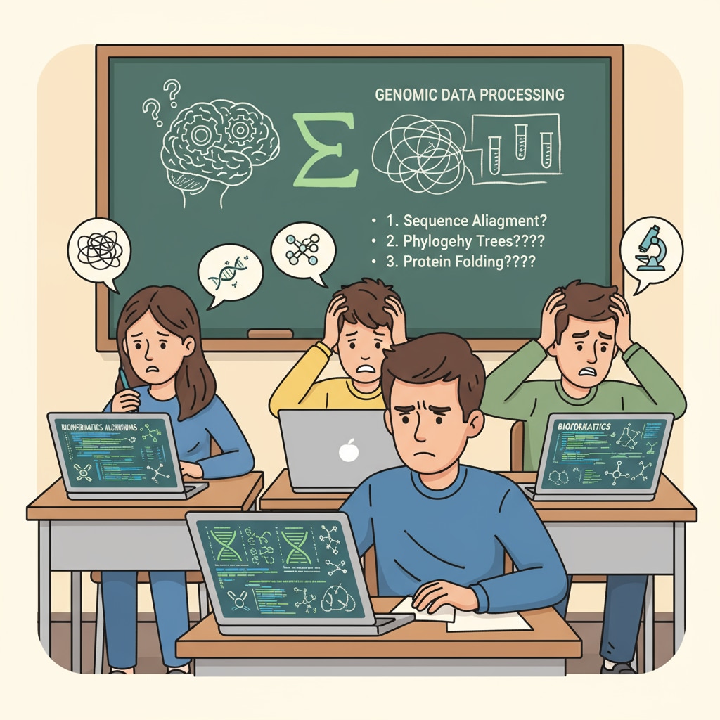 Students facing academic difficulties in bioinformatics coding