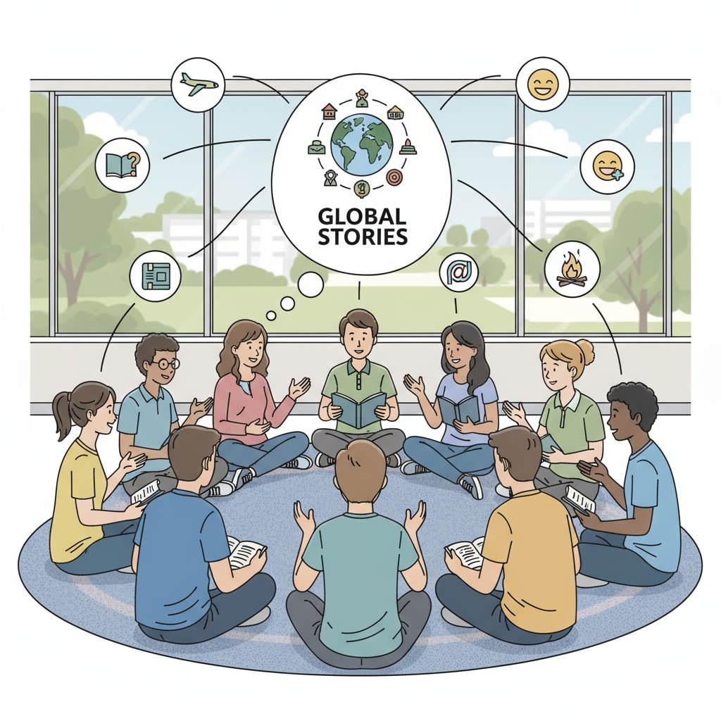 Students sharing stories to foster identity and growth