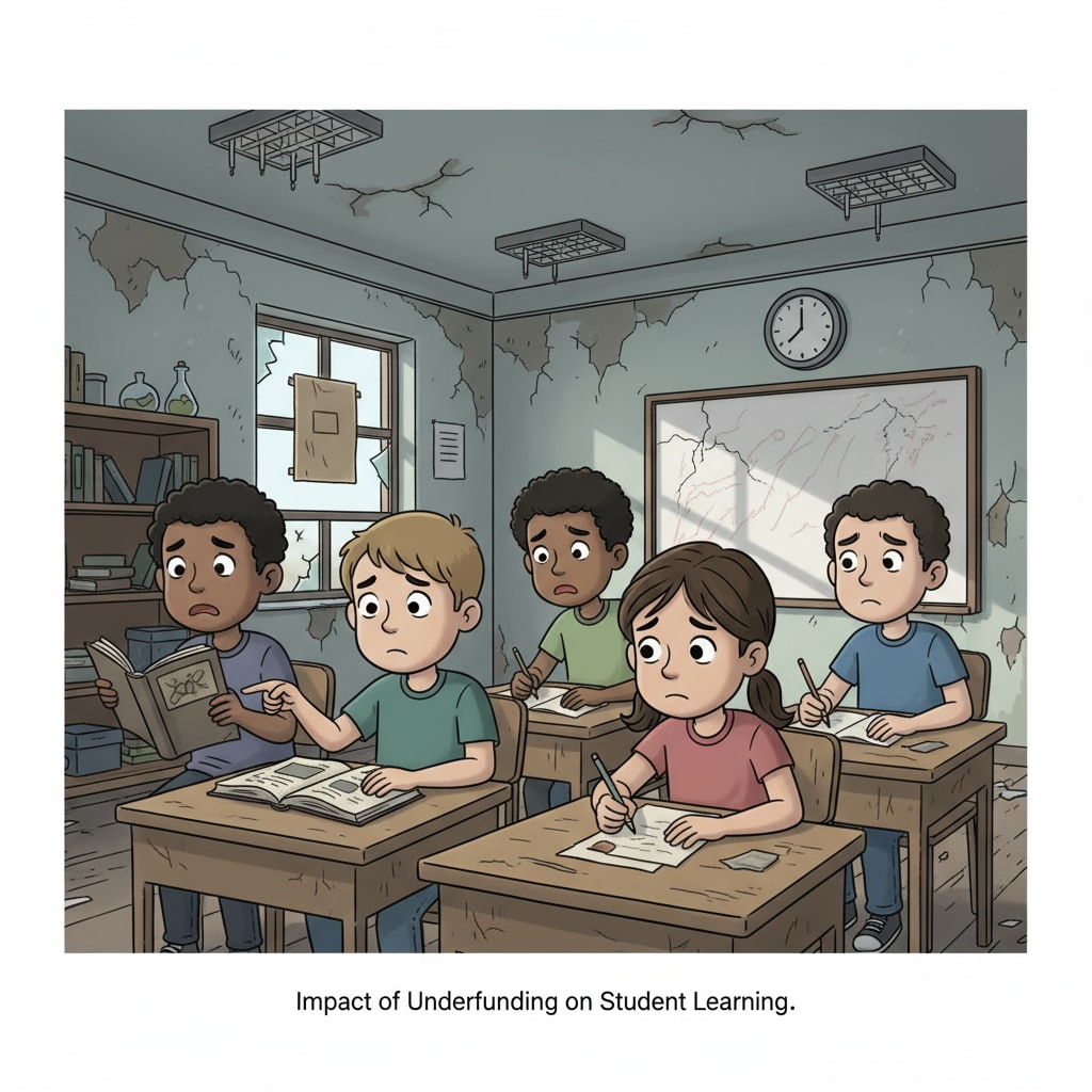 Students' worry in an underfunded classroom related to education funding