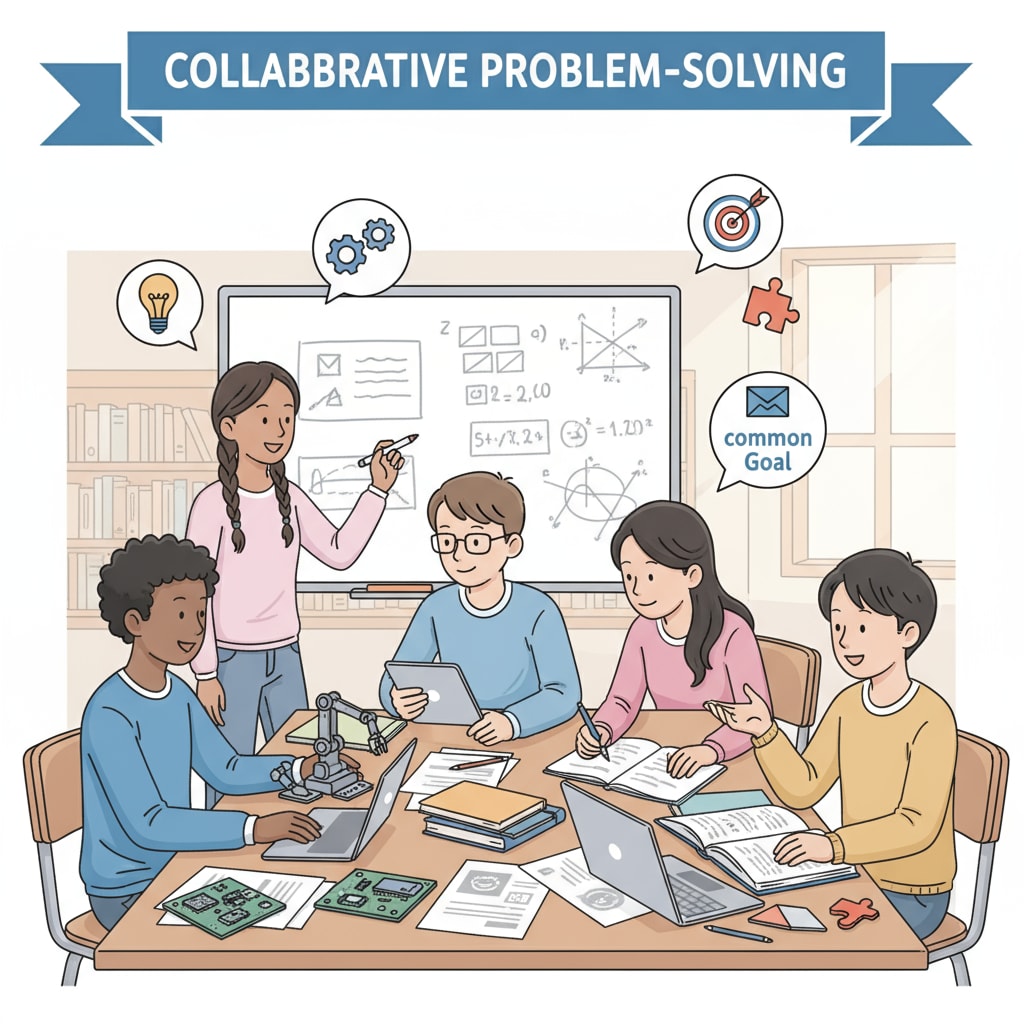 Students working on a group project as part of resilience education, highlighting the school's contribution.