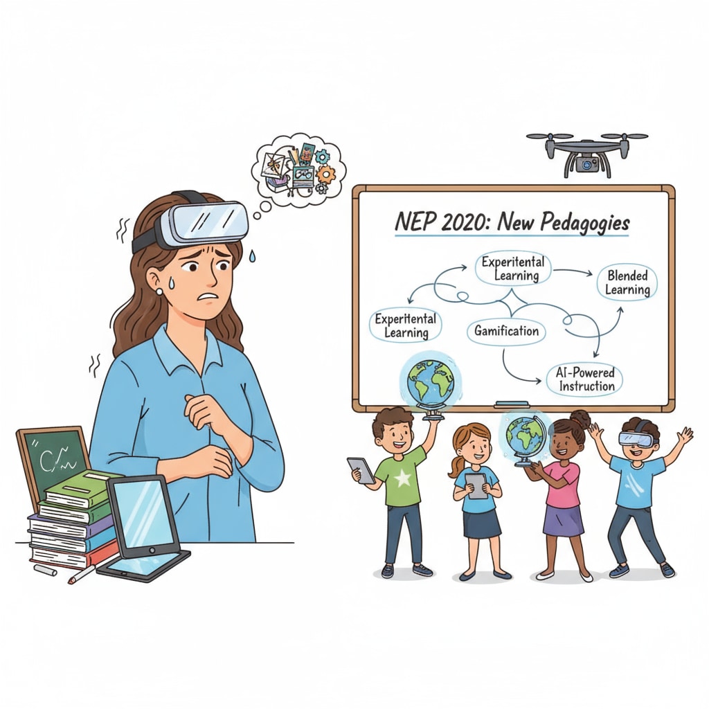 Teacher facing challenges in implementing NEP teaching methods