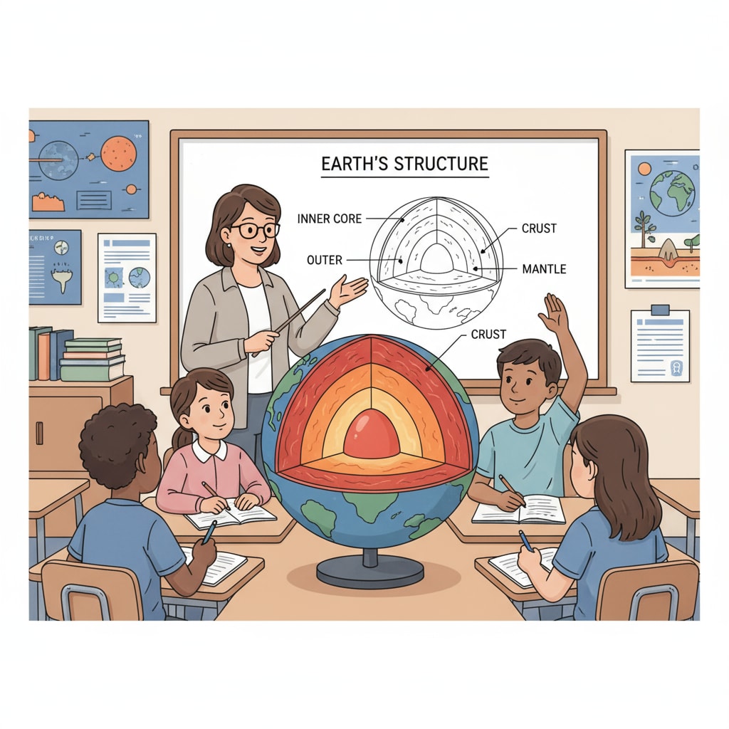 Geophysics knowledge being taught in a K12 science class, related to employment transition and second master's degree