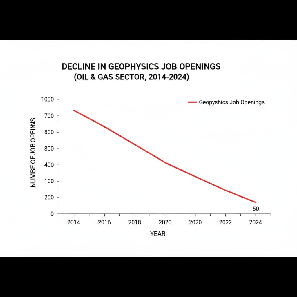 Graph depicting the employment dilemma in geophysics related to second master's degree and K12 transition