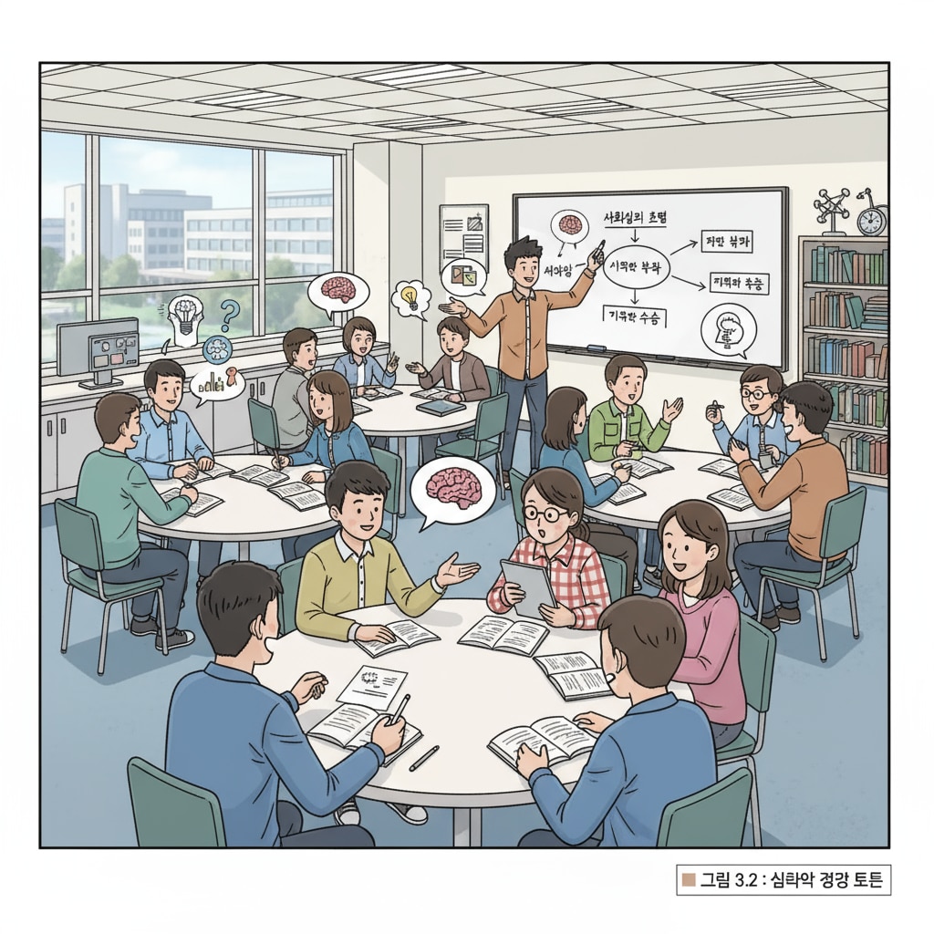 South Korean students discussing psychology research, related to Asian study abroad, psychology major, transgender students